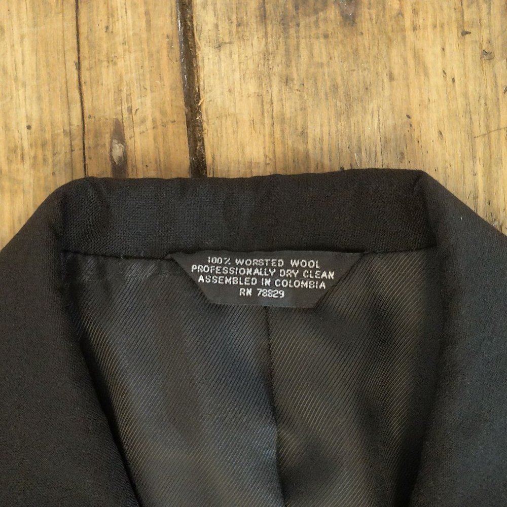 Men's Jean Ives Black Tuxedo Single Button Jacket -Weddings Affordable Tux-Prom - Picture 8 of 10